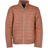 Trapper Leather Jacket Cognac: Massimo