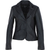 Ashwood Leather Women's Two Button Black Blazer: 10157