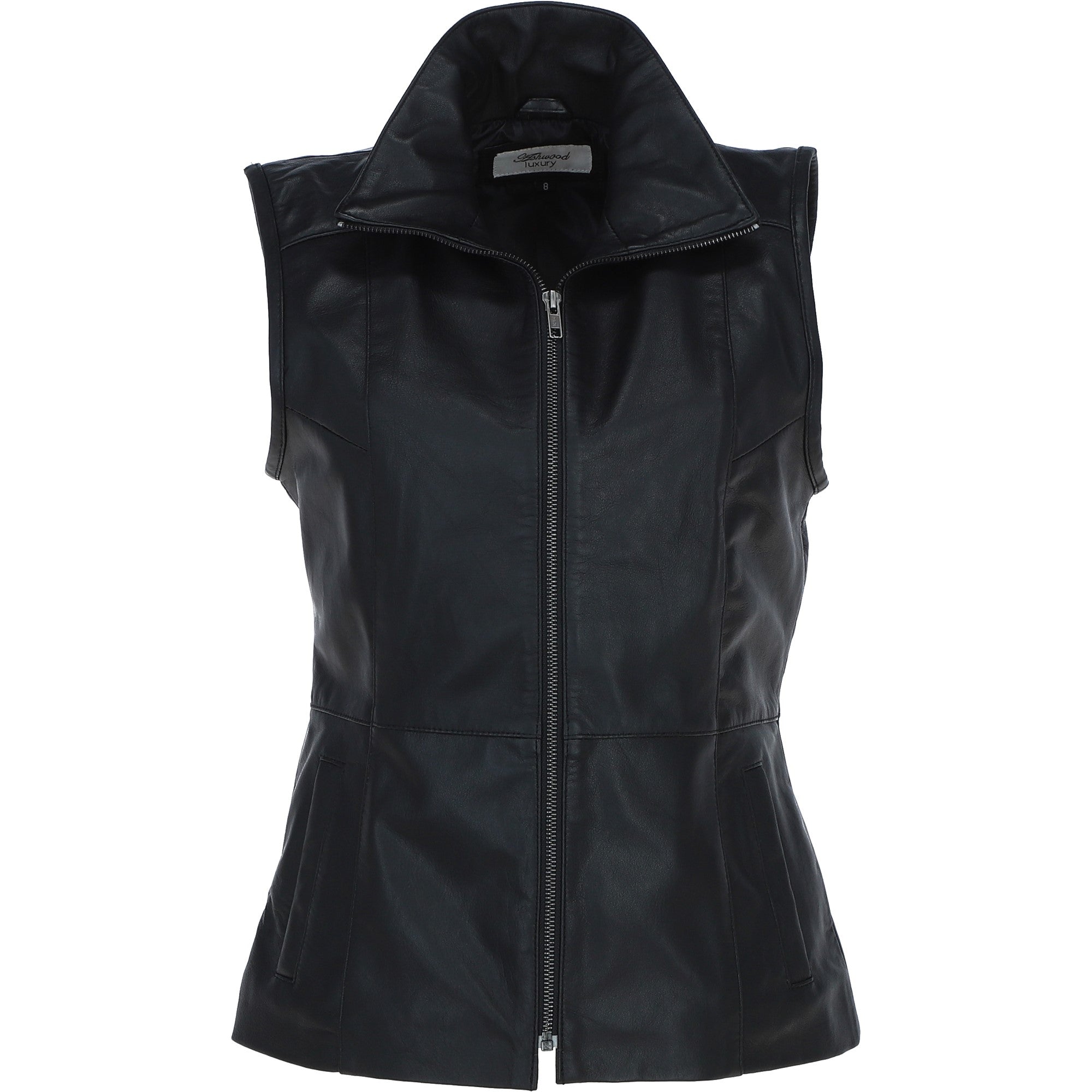 Women's  Leather Gilet Black: FO-GILLET 1