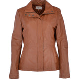 Womens Leather Jacket Tan/ nap: AWL-529