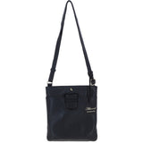 Genuine Leather Crossbody x Shoulder Bag with Golden Accents Black: 64239