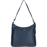 Chic Leather Shoulder Bag & Secure Zip Closure Navy: Antrim