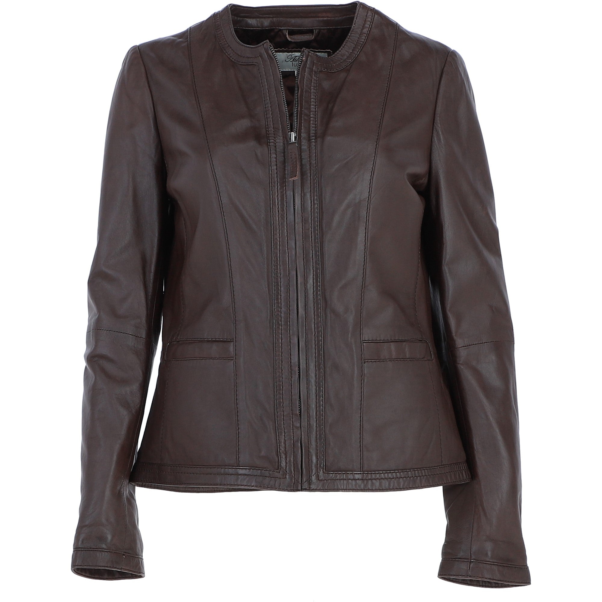 Leather Jacket Mid Brown: AWL-672