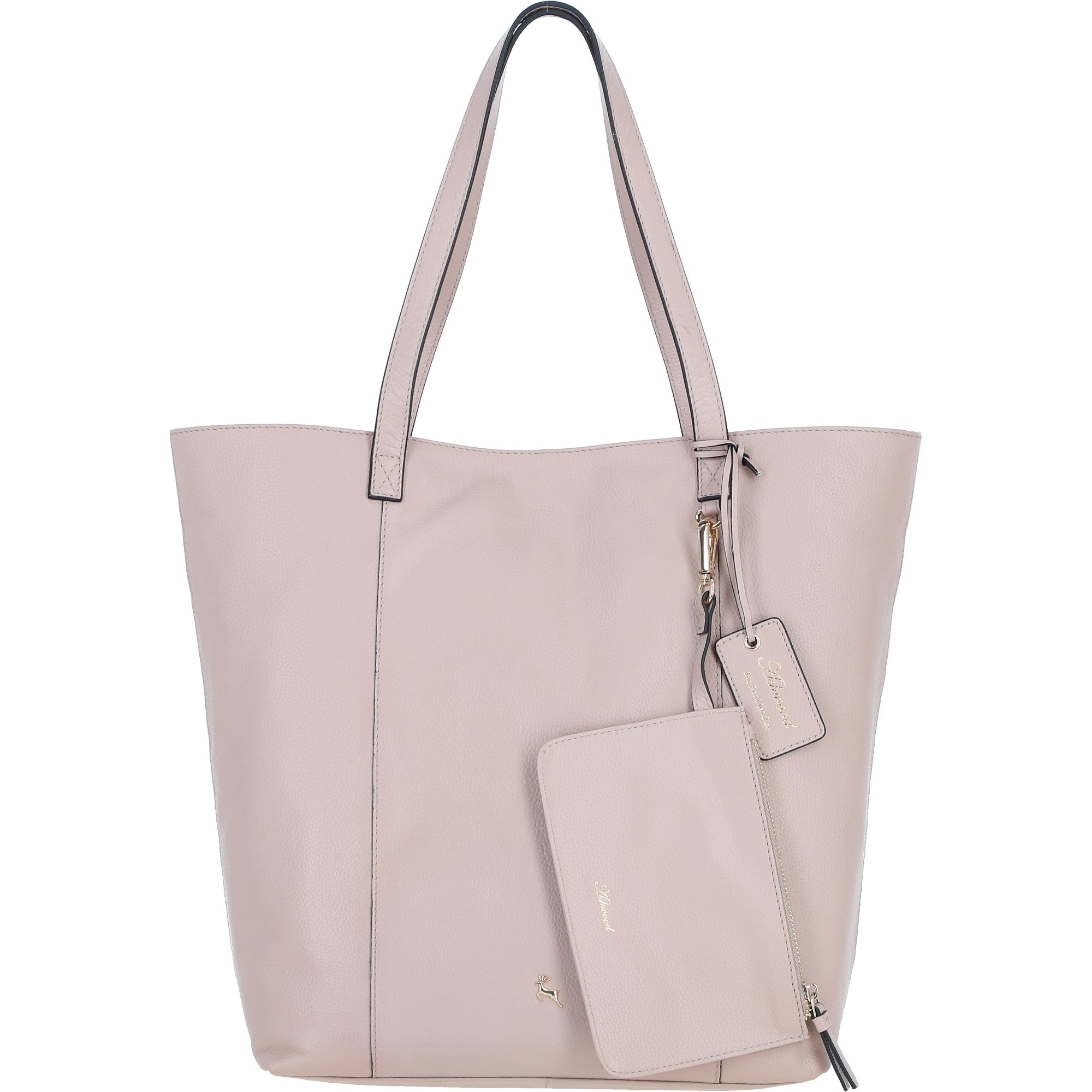 Ashwood Leather Shoulder Bag with Detachable Pouch Beige: 64454