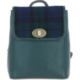 Ashwood Leather & Harris Tweed® Cloth Compact Backpack Green/Watch: TW-65-18-GW
