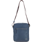 Brampton Leather Men's Crossbody Bag Navy: 64405
