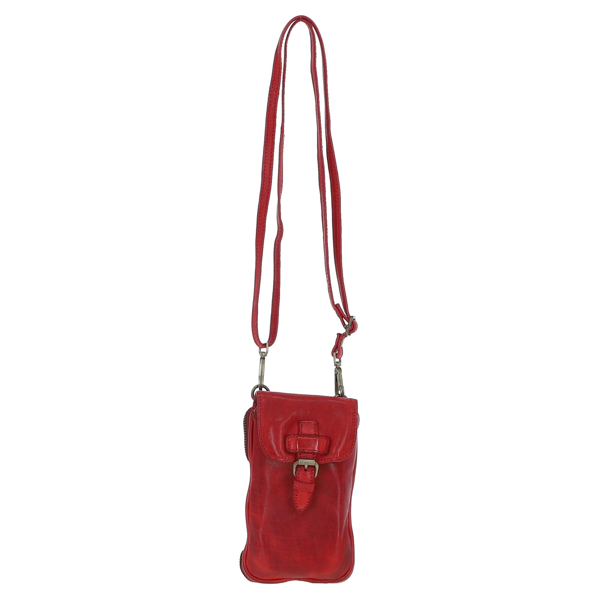 Ashwood Leather Crossbody Smart Phone Bag Red: D-99