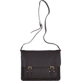 14 Inch Leather Satchel Brown : Josh