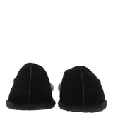 Fenland Classic Mens Suede Sheepskin Slippers Black/gray