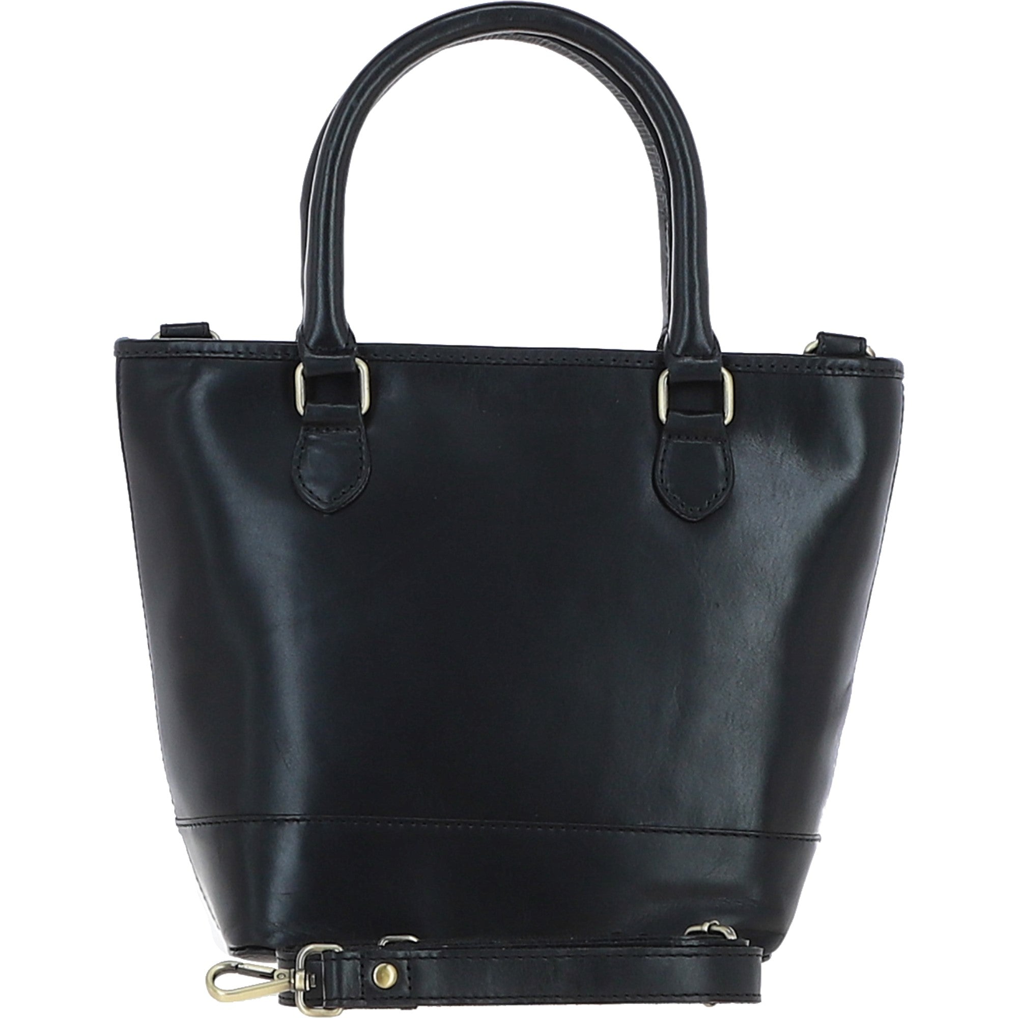 Ashwood Small Leather Bucket Bag Black: V-86-B