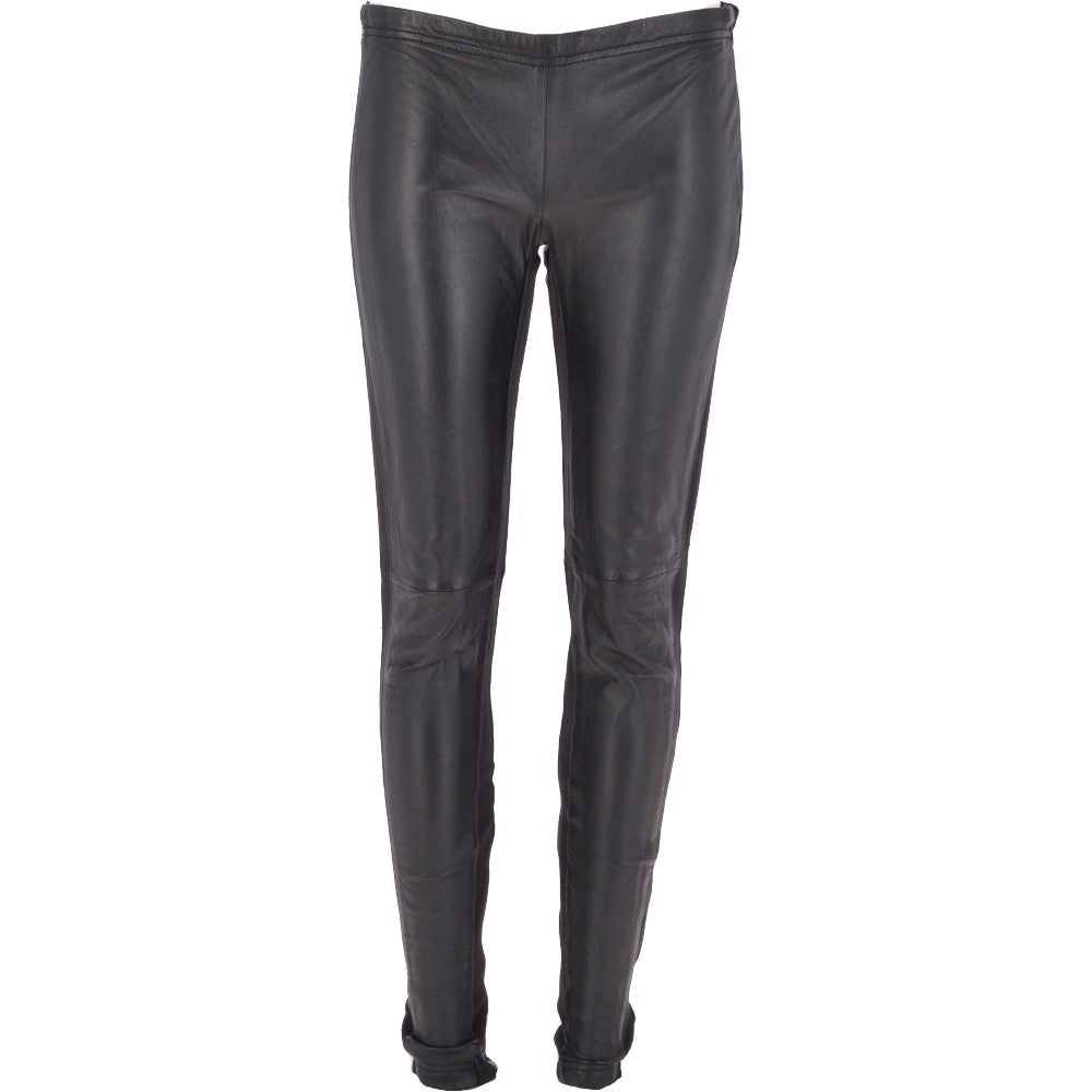Skinny Fit Leather And Lycra Leggings Black: LEATHER LEGGINGS