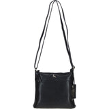 Stylish Ashwood Leather Crossbody Bag Black: Ava
