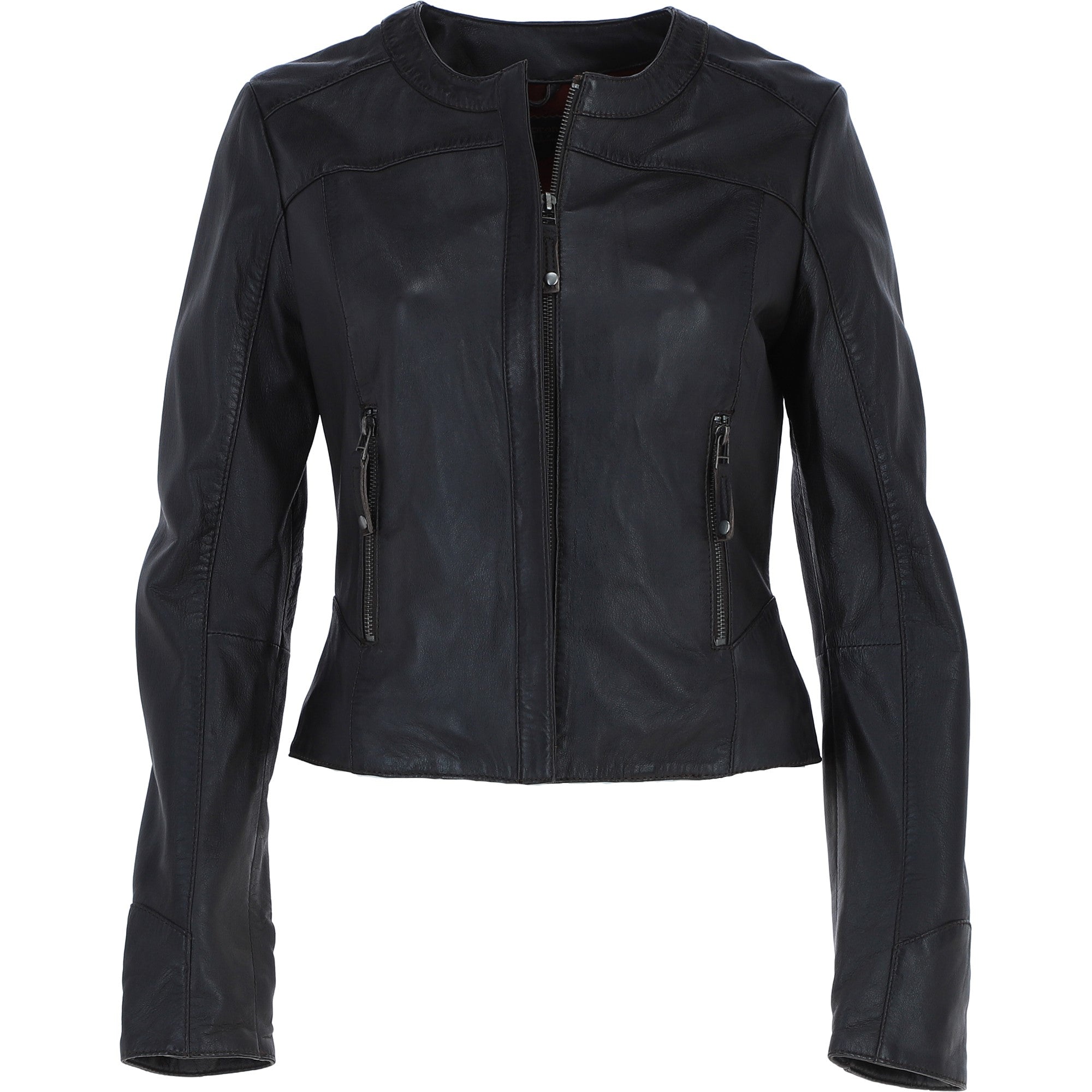 Womens Leather Jacket Brown: STYLE E