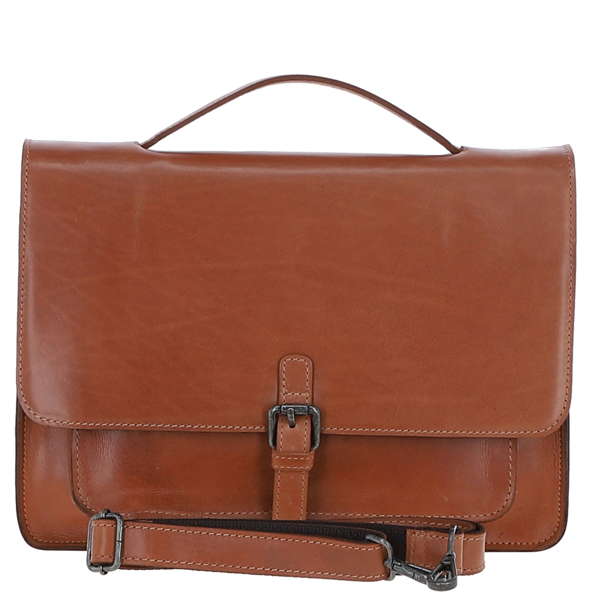Ashwood Leather Unisex Large Crossbody Satchel Bag Tan: P-63