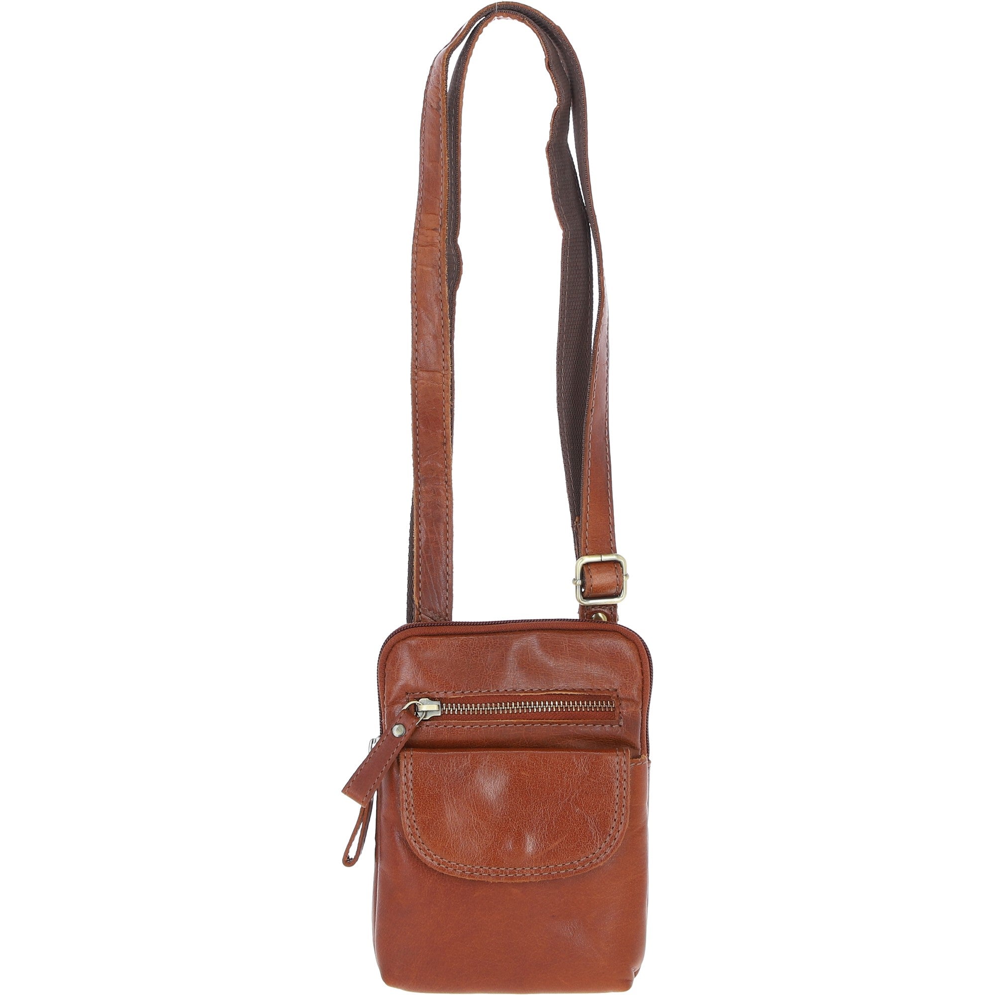 Elegant Ashwood Leather Crossbody Bag Honey: G-11