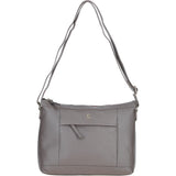 Ashwood Ladies Leather Shoulder Bag Taupe: AJ1