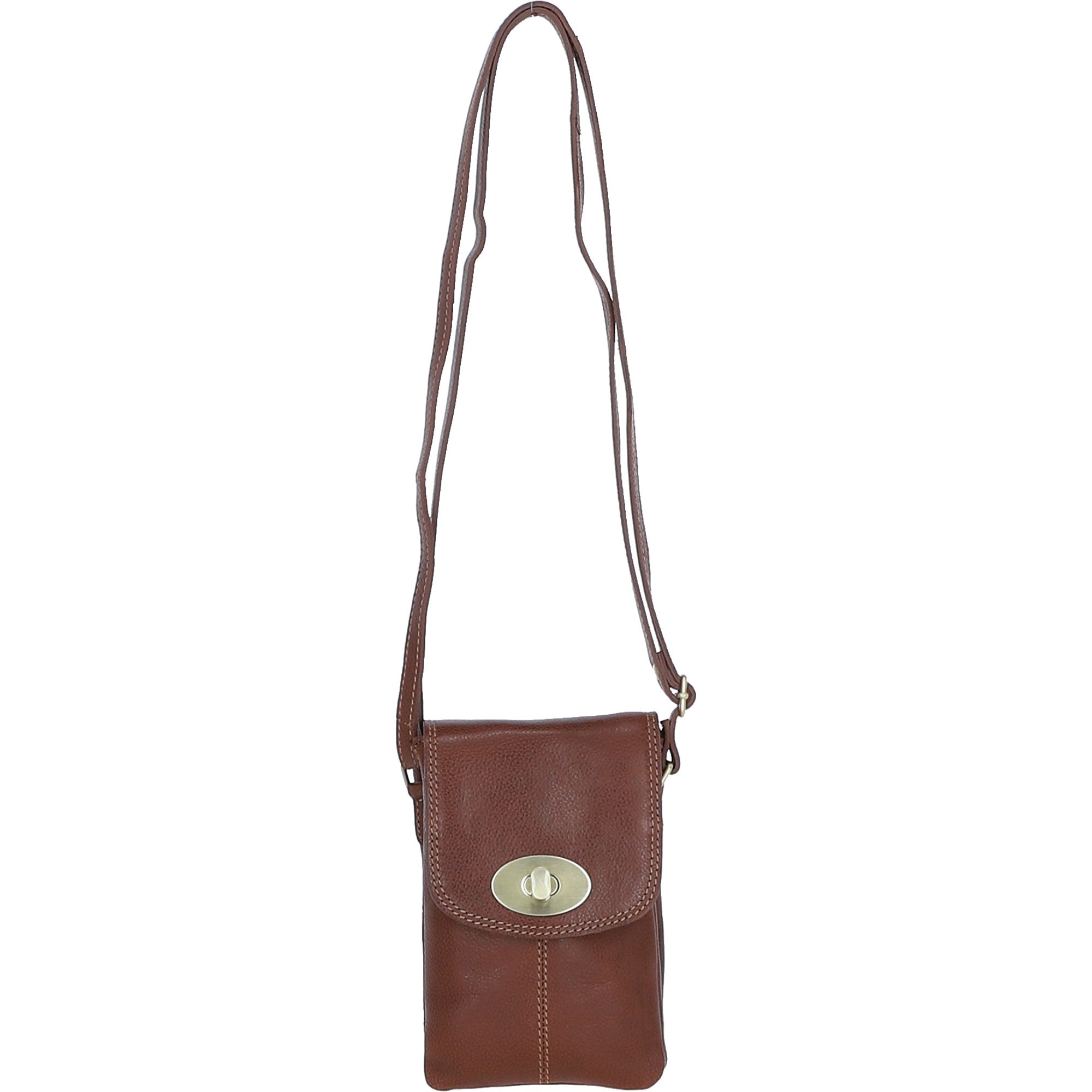 Ashwood Leather Crossbody Smart Phone Bag Tan: M-80