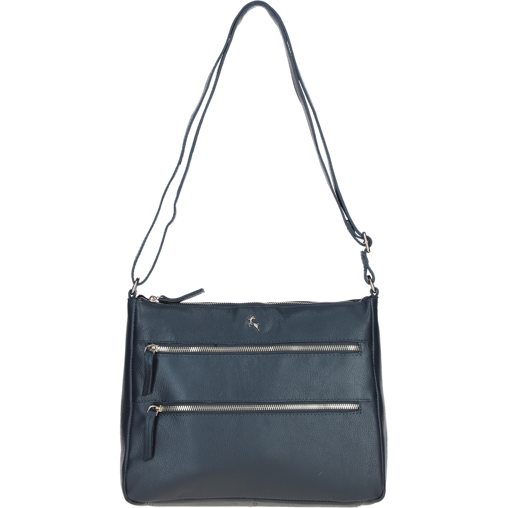Ashwood Ladies Leather Shoulder Bag Navy: AJ3