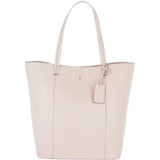 Women's Large Leather Shopper Tote Bag Panna Cota Cream : 61911