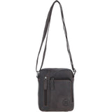 Compact Travel Messenger Bag with Multiple Zip Pockets and Adjustable Strap Brown: MADRID
