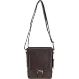 Ashwood Compact Leather Flap Over Bag Brandy: Q-42