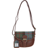 Ashwood Leather & Harris Tweed® Cloth Saddle Bag Tan/Mcload: TW-26-02-TM