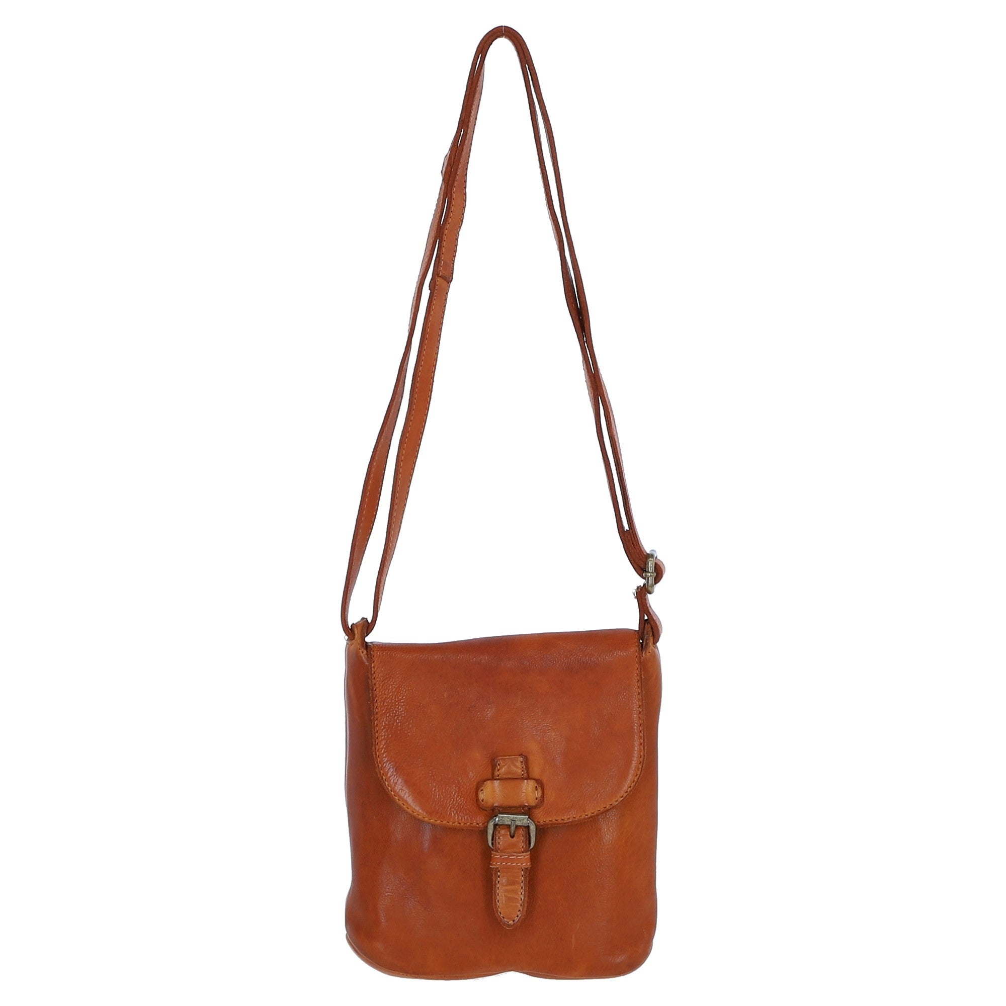 Luxury Small Leather Flight Bag Tan: D-90