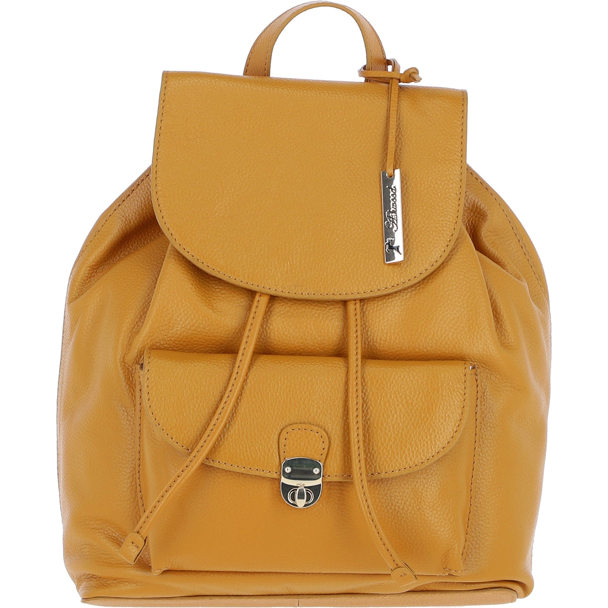 Ashwood Genuine Leather Compact Backpack Mustard: Y-57
