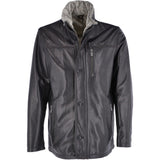 Mens 2-in1 Leather Jacket Black :  Gustavo