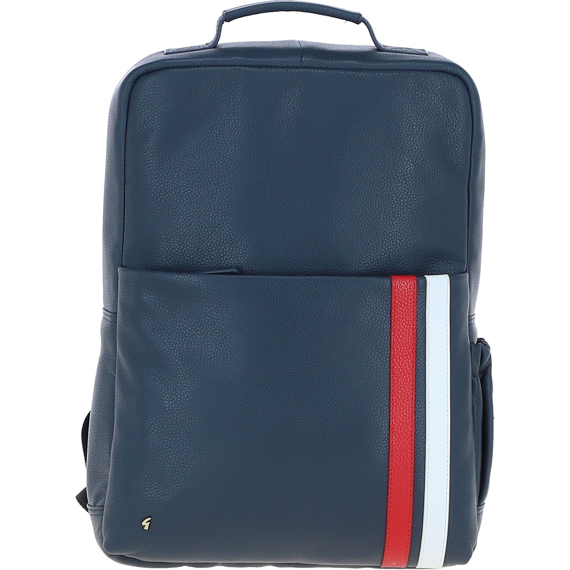 Gabicci Leather Backpack with Striped Front Detail Navy: GB-64954