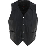All Leather Waistcoat Black :  G-W/C 201