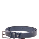 Mens Leather Belt Navy: AB-12