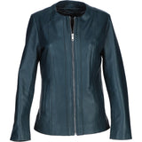 Ladies Ashwood Leather Casual Jacket Navy: AWL-881