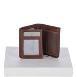 Cow Waxy Leather Classic 2 Card, Double ID, Coins &  Bill-Fold  Wallet Tan :  1555