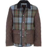 Ashwood Leather x Harris Tweed Men’s Diamond Quilted Stitch Details Casual Jacket Brown/Mcload: TW-907-01-BM