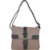Fenland Canvas & Leather Crossbody Bag Mud/grey: FEN-754