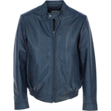 Ashwood Men's Genuine Leather Bomber Jacket Navy: AW-2255