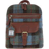 Exquisite Ashwood Leather & Harris Tweed® Cloth Backpack Tan/Mcload: TW-25-02-TM