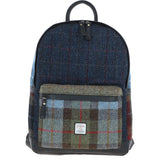 Ashwood Leather & Harris Tweed® Cloth Multi Colour Backpack Black/Mix: TW-83-23-BM