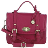 Stylish Ashwood Leather Small Satchel Bag Raspberry: Y-61