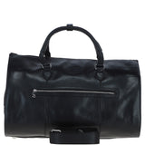 Premium Leather Holdall with Detachable Shoulder Strap Black: pl-49