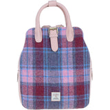 Ashwood Leather & Harris Tweed® Cloth Multi-Pocket Backpack Baby-pink/Pink: TW-66-15-BP