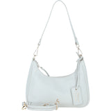 Ashwood Leather Ladies Shoulder X Crossbody Bag Ice Grey: 64397