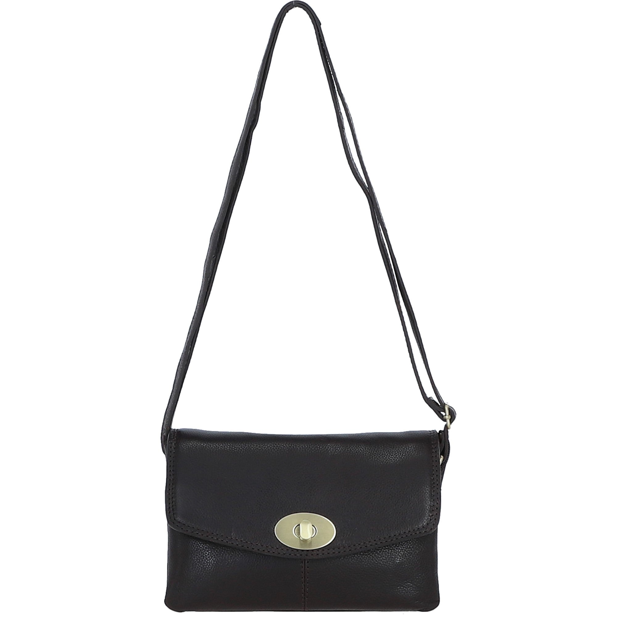 Elegant Ashwood Leather Crossbody Bag Tan: M-82