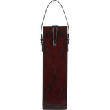 Ashwood Leather's Premium Wine Bottle Case with Strap Chestnut: LF-127