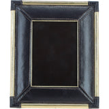 Exquisite Ashwood Leather Picture Frame (L) with Golden Accents Navy: LF-123