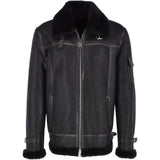 Luxury Sheepskin Pilot Jacket Black: MP 40