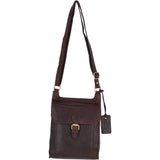 Vintage Small Leather Travel Shoulder Bag Brandy – G24