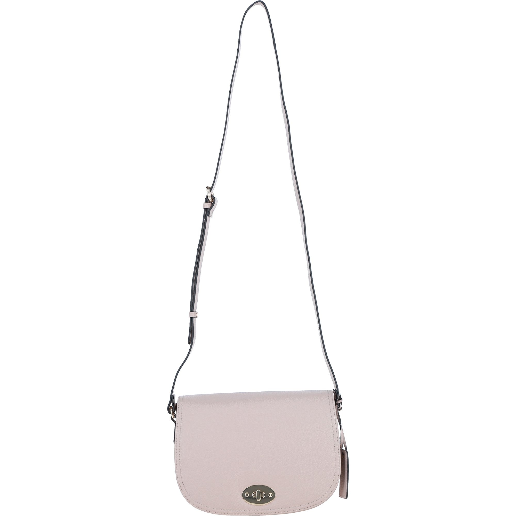 Ashwood Leather Crossbody Bag with Twist Lock Beige: 64787