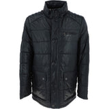 Mens Leather Jacket Dark Navy : Mink